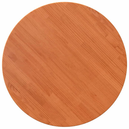Piano Tavolo Rotondo Marrone Cera ÃƒËœ80x2,5cm Legno Massello Pino