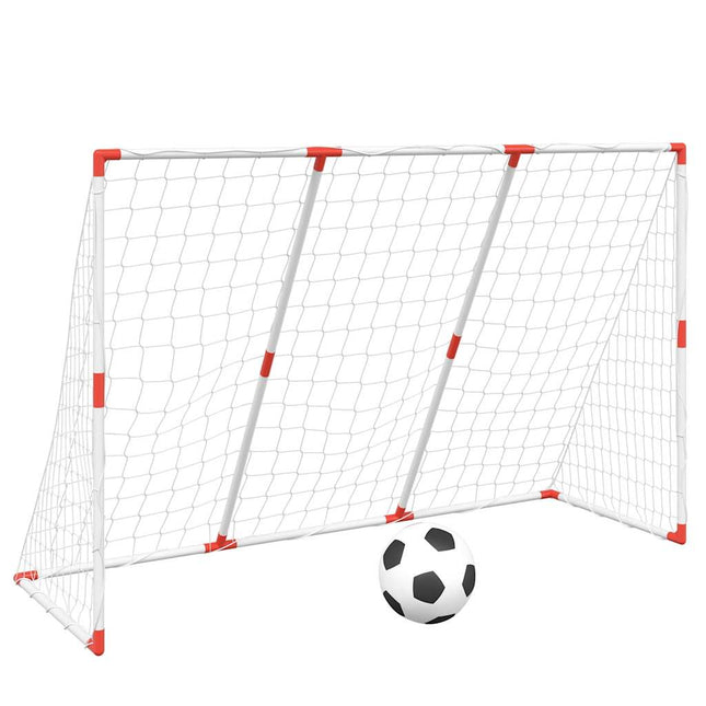 Porte Calcio Bambini con Palloni 2 in 1 Bianche 184x64x124 cm