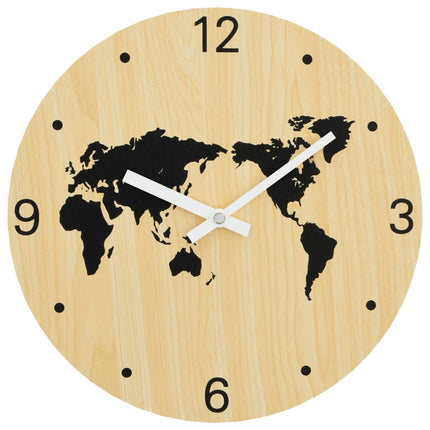 Orologio a Parete Giallo e Nero ÃƒËœ30 cm in Legno Multistrato