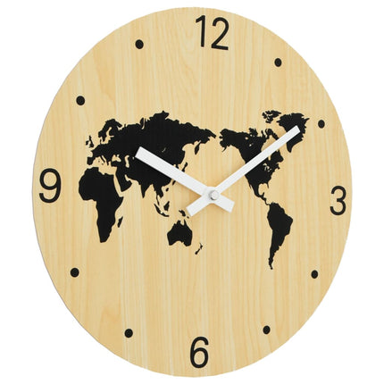 Orologio a Parete Giallo e Nero ÃƒËœ30 cm in Legno Multistrato