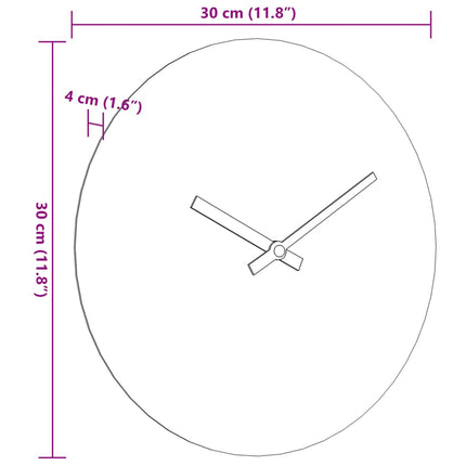 Orologio a Parete Giallo e Nero ÃƒËœ30 cm in Legno Multistrato