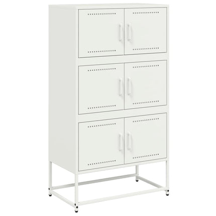 Credenza Bianca 68,5x38,5x123,5 in Acciaio