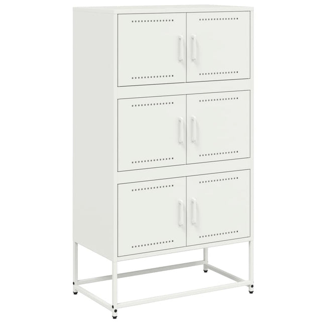 Credenza Bianca 68,5x38,5x123,5 in Acciaio