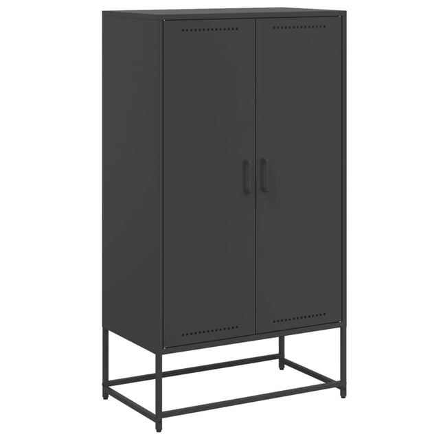 Credenza Nera 68,5x38,5x123,5 cm in Acciaio