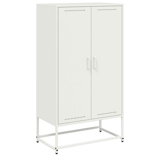 Credenza Bianca 68,5x38,5x123,5 cm in Acciaio