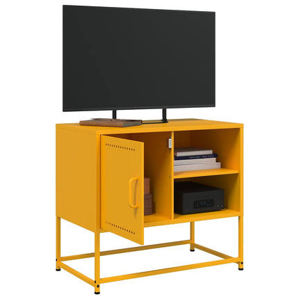 Mobile TV Giallo Senape 68x39x60,5 cm in Acciaio