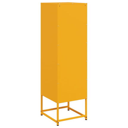 Credenza Giallo Senape 36x39x123 cm in Acciaio