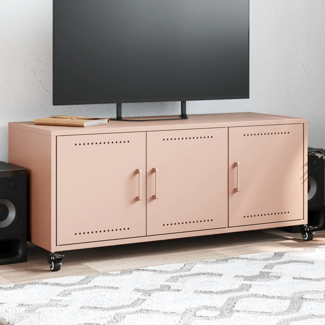 Mobile TV Rosa 100,5x39x43,5 cm in Acciaio Laminato a Freddo