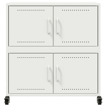 Credenza Bianca 68x39x72 cm in Acciaio