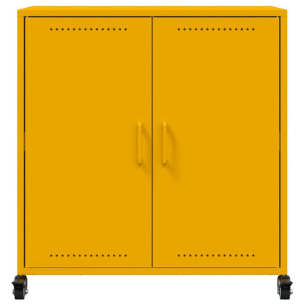 Credenza Giallo Senape 68,5x39x72 cm in Acciaio