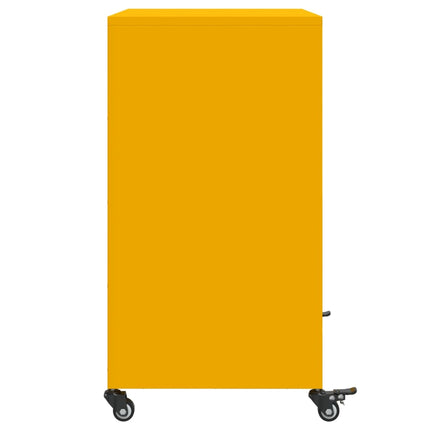 Credenza Giallo Senape 68,5x39x72 cm in Acciaio