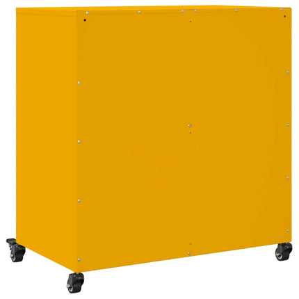 Credenza Giallo Senape 68,5x39x72 cm in Acciaio