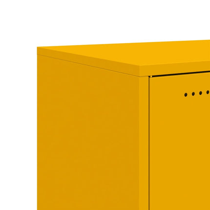 Credenza Giallo Senape 68,5x39x72 cm in Acciaio
