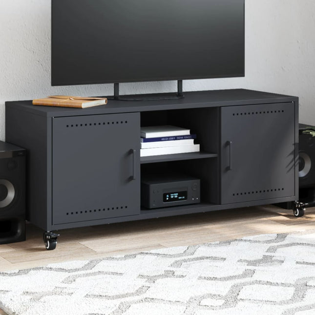 Mobile TV Antracite 100,5x39x43,5 cm Acciaio