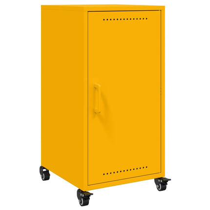 Credenza Giallo Antracite 36x39x72 cm Acciaio Laminato a Freddo