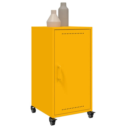 Credenza Giallo Antracite 36x39x72 cm Acciaio Laminato a Freddo