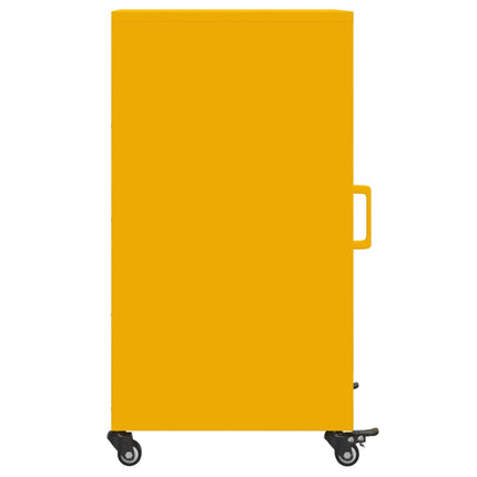 Credenza Giallo Antracite 36x39x72 cm Acciaio Laminato a Freddo