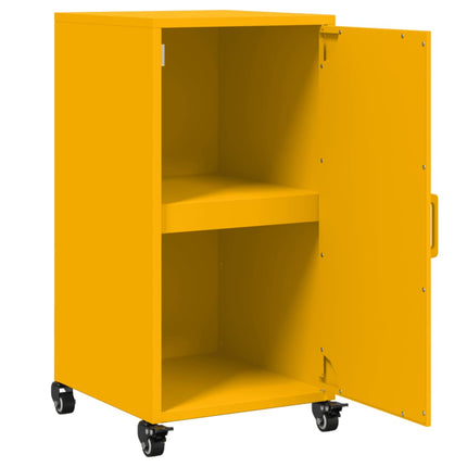 Credenza Giallo Antracite 36x39x72 cm Acciaio Laminato a Freddo