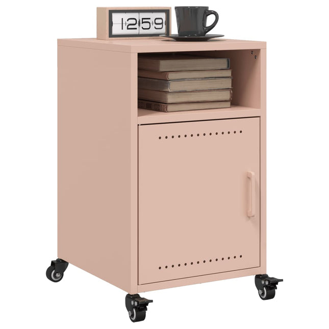 Comodini 2 pz Rosa 36x39x59 cm in Acciaio