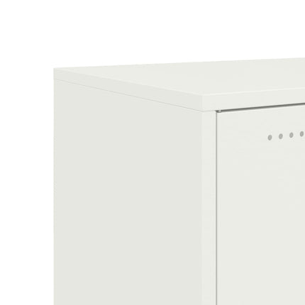 Credenza Bianca 100,5x39x72 cm in Acciaio Laminato a Freddo