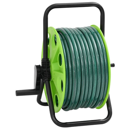 Avvolgitubo Autonomo Verde con Set Raccordi Tubo 0,5" 30 m PVC