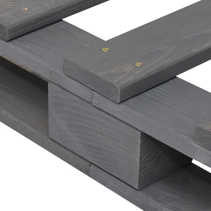 Giroletto senza Materasso Grigio 160x200 cm Legno Massello Pino