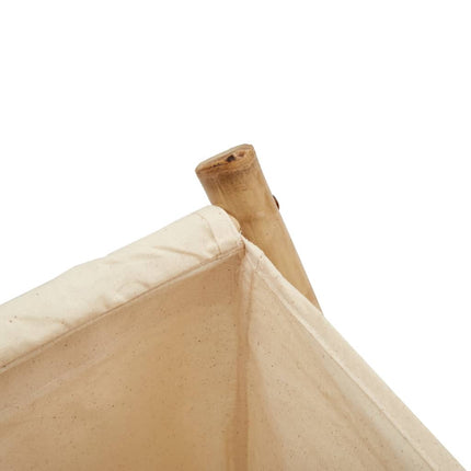 Cesto per Biancheria Bianco Crema 45x55x63,5 cm in BambÃƒÂ¹