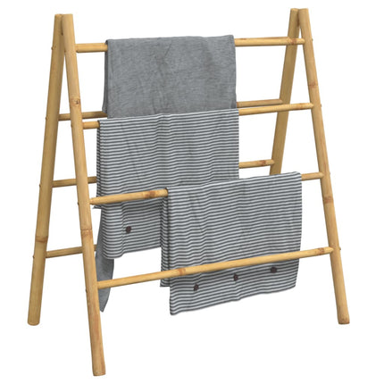Scala Portasciugamani Doppia con 4 Pioli 90x50x100 cm in BambÃƒÂ¹
