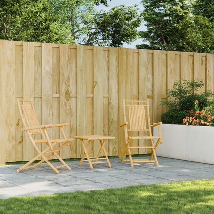 Sedie da Giardino Pieghevoli 2 pz 53x66x99 cm in BambÃƒÆ’Ã‚Â¹