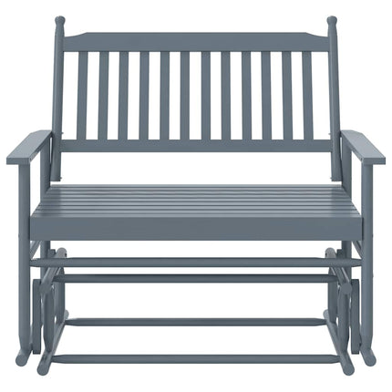 Panca a Dondolo Grigio 118x70x104,5 cm Legno Massello di Pioppo