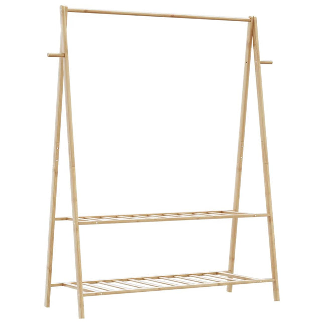 Appendiabiti con Ripiani 132x45,5x150,5 cm in Bambù
