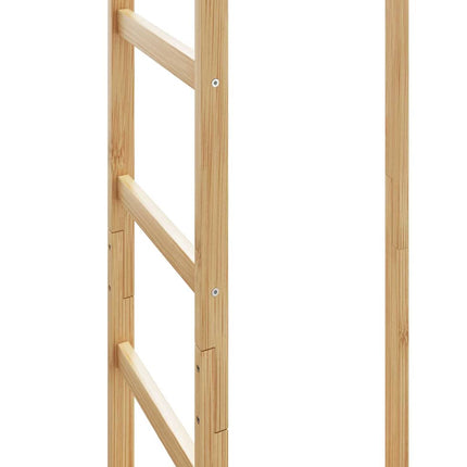 Appendiabiti con Ganci e Ripiani 38,5x30x156 cm in BambÃƒÂ¹