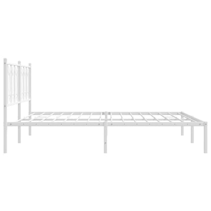 Giroletto con Testiera Metallo Bianco 183x213 cm