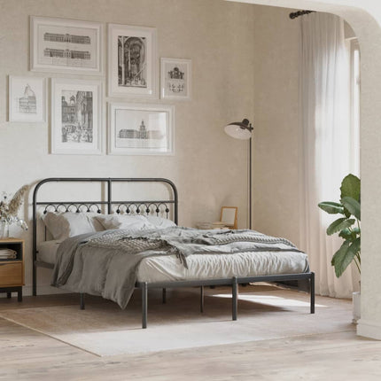 Testiera in Metallo Nero 135 cm