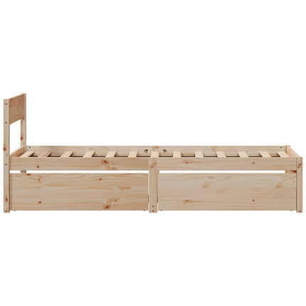 Giroletto senza Materasso 100x200 cm in Legno Massello di Pino