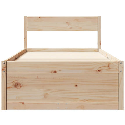 Letto senza Materasso 90x190 cm in Legno Massello di Pino