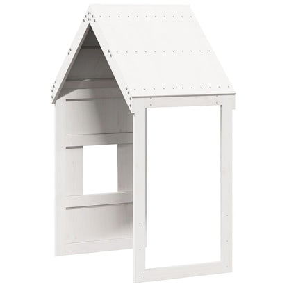 Tetto per Letto Bambini Bianco 60x99x139,5 Legno Massello Pino