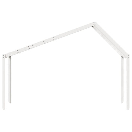 Tetto Letto Bambini Bianco 213x85,5x144,5cm Legno Massello Pino