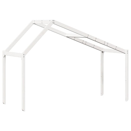 Tetto Letto Bambini Bianco 203x95,5x142 cm Legno Massello Pino