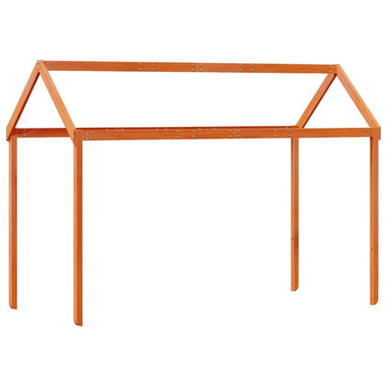 Tetto Letto Bambini Marrone Cera 207x95,5x159 cm Massello Pino