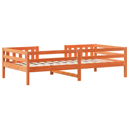 Letto senza Materasso Marrone Cera 90x200 cm Legno di Pino