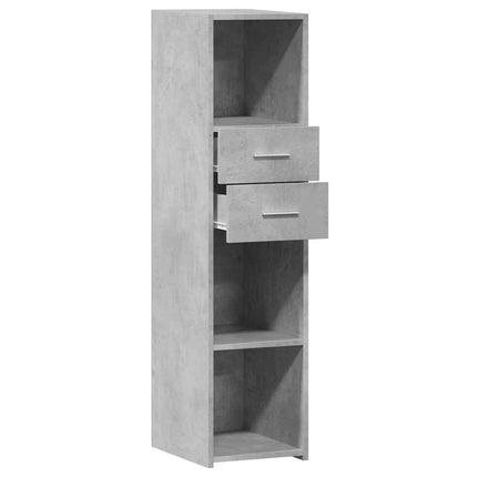 Credenza Grigio Cemento 30x42,5x124 cm in Legno Multistrato
