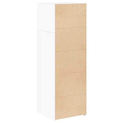 Credenza Bianca 40x42,5x124 cm in Legno Multistrato
