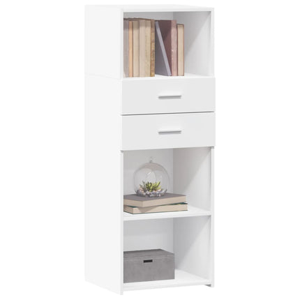 Credenza Bianca 45x42,5x124 cm in Legno Multistrato