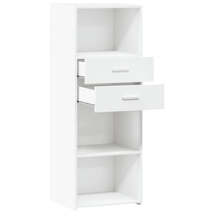 Credenza Bianca 45x42,5x124 cm in Legno Multistrato