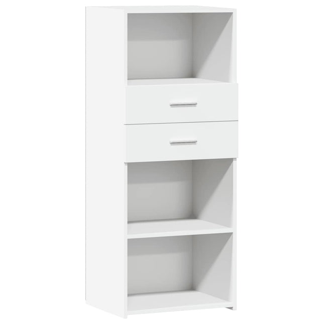 Credenza Bianca 50x42,5x124 cm in Legno Multistrato