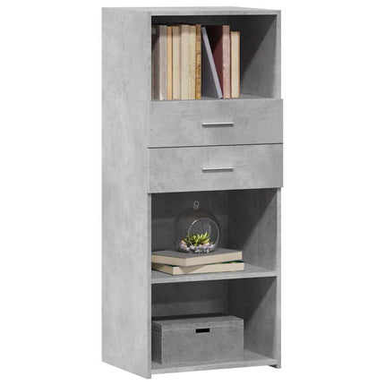 Credenza Grigio Cemento 50x42,5x124 cm in Legno Multistrato