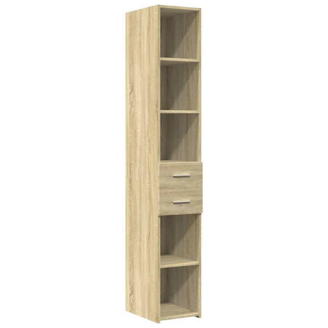 Credenza Rovere Sonoma 30x42,5x185 cm in Legno Multistrato