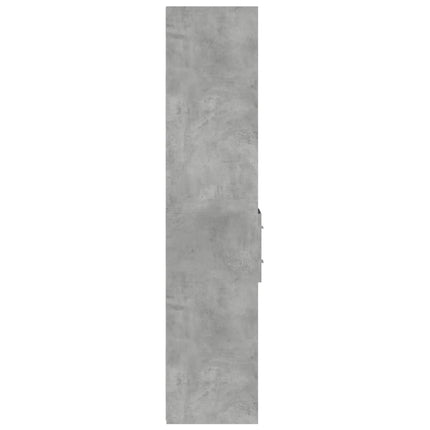 Credenza Grigio Cemento 30x42,5x185 cm in Legno Multistrato
