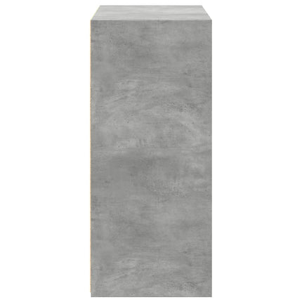 Credenza Grigio Cemento 70x41x93 cm in Legno Multistrato